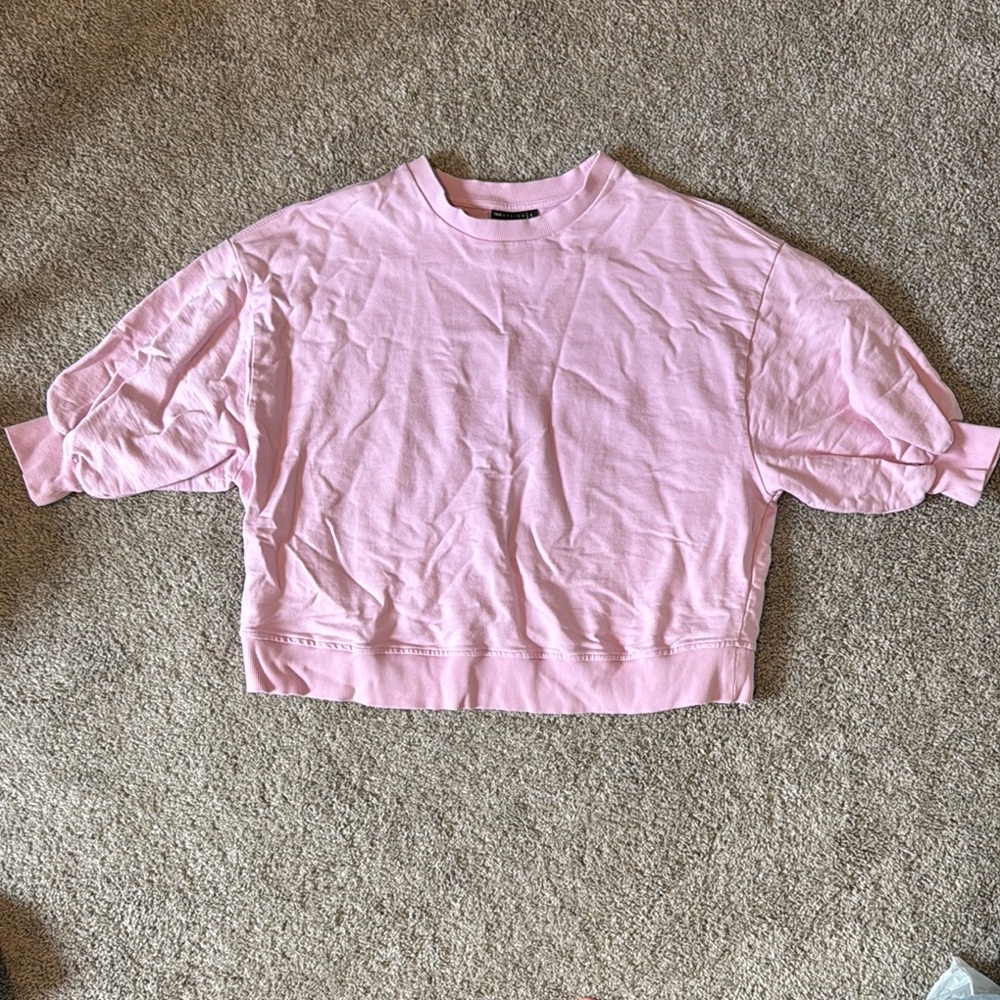 ASOS Design Pink Cropped Sweatshirt